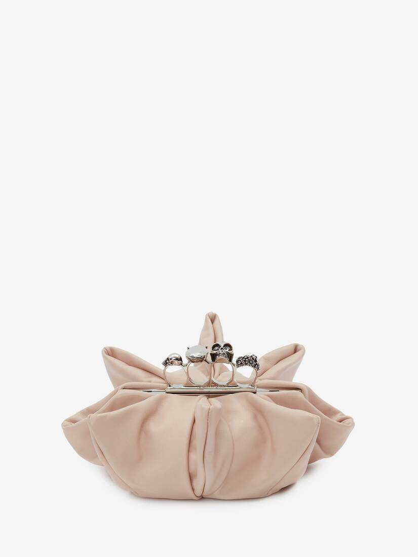 Bolsos De Mano Alexander McQueen Skull Four-Ring Flower Mujer - Rosas - Mexico 038-JBCPGE